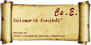 Csizmarik Euniké névjegykártya